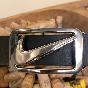 Nike Black Leather Belt